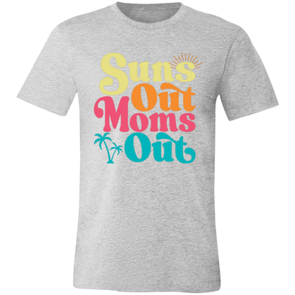 Suns Out Moms Out graphic t-shirt in Athletic Heather