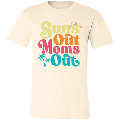 Suns Out Moms Out graphic t-shirt in Natural