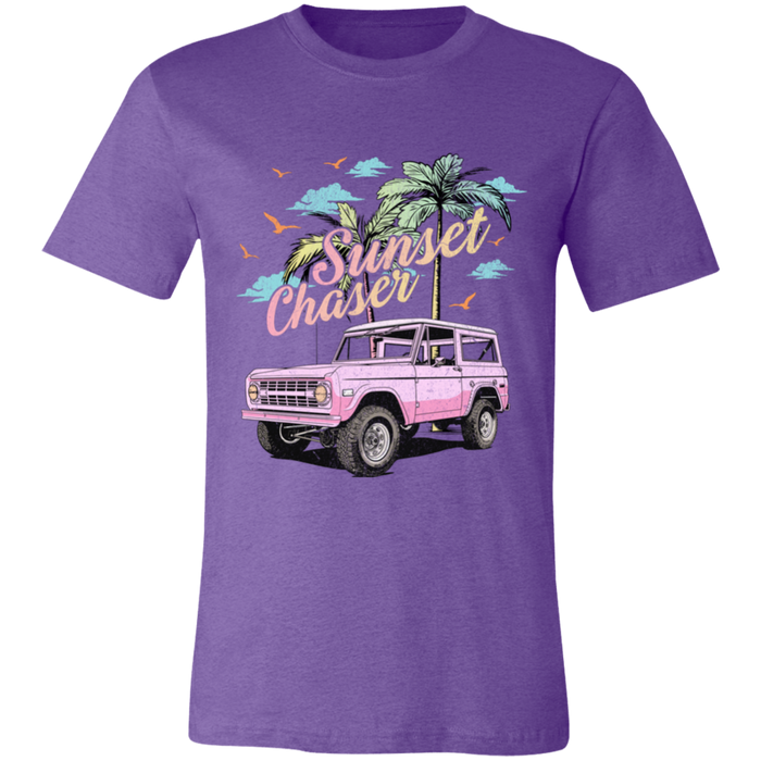 Sunset Chaser Miami graphic t-shirt in Heather Team Purple