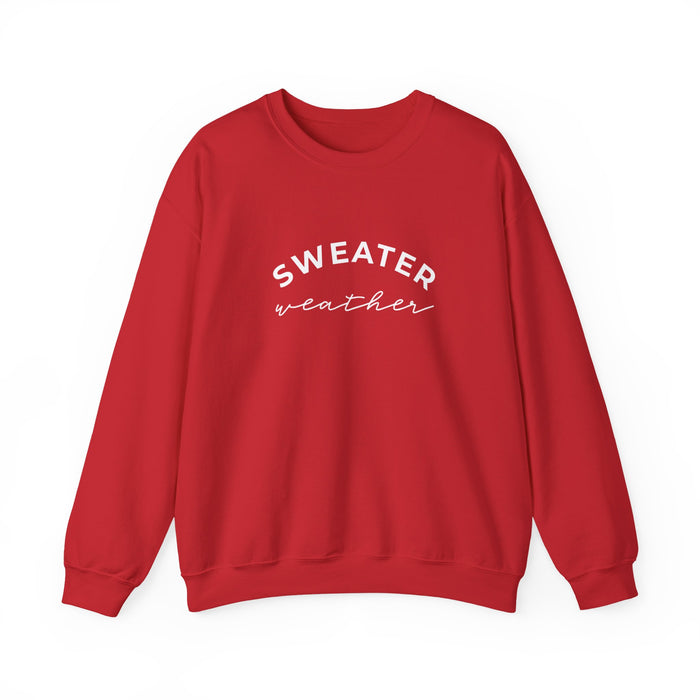 Sweater Weather crewneck sweatshirt in Red