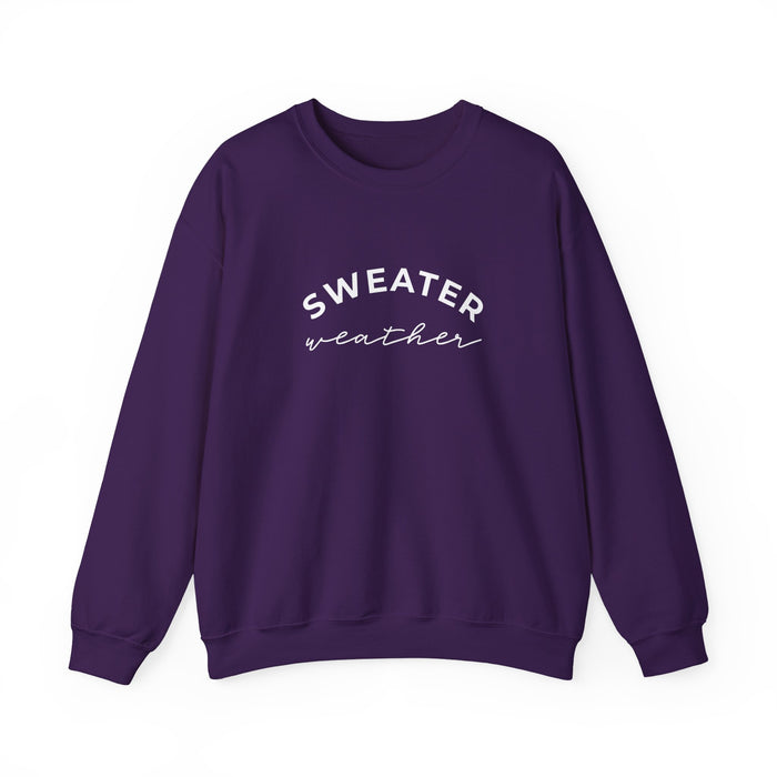 Sweater Weather crewneck sweatshirt in Purple