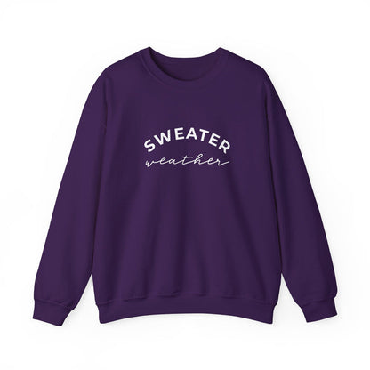 Sweater Weather crewneck sweatshirt in Purple