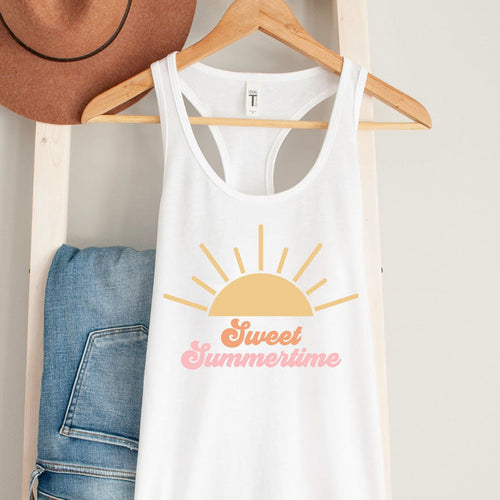 Sweet Summertime graphic tank top in Vintage Black