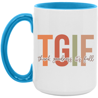 TGIF Thank Goodness It's Fall ceramic coffee mug, product photo 3