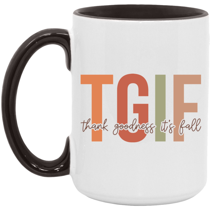 TGIF Thank Goodness It's Fall ceramic coffee mug, product photo 6
