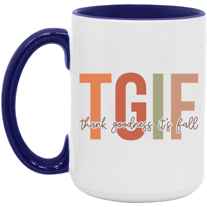 TGIF Thank Goodness It's Fall ceramic coffee mug, product photo 7
