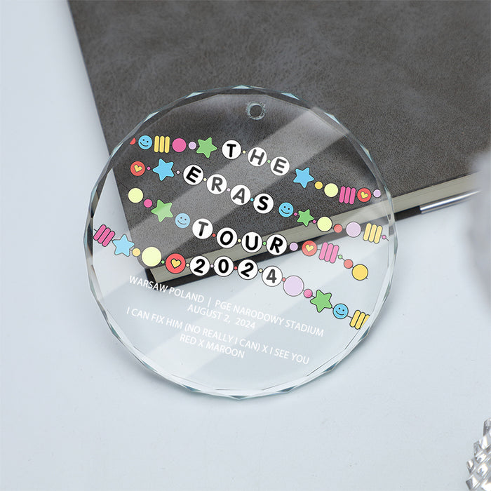 The Eras Tour Glass Ornament, Christmas Gifts For Swifties