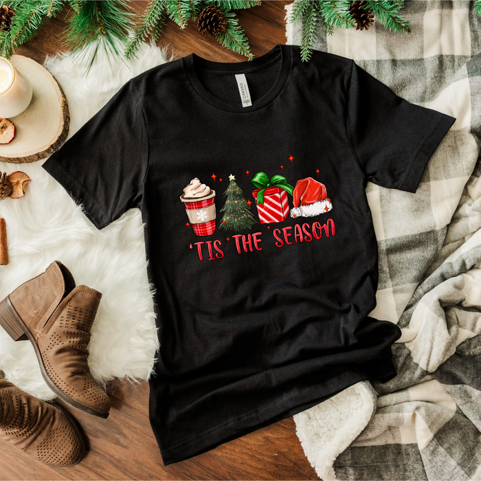 'Tis The Season Coffee Christmas graphic t-shirt