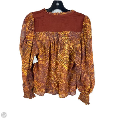 Top Long Sleeve By Cma In Orange & Red, Size: S