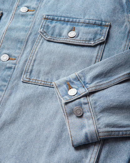 Stüssy Trucker Denim Light Wash Indigo Coats and Jackets Denim Jackets 115981SJ 0570
