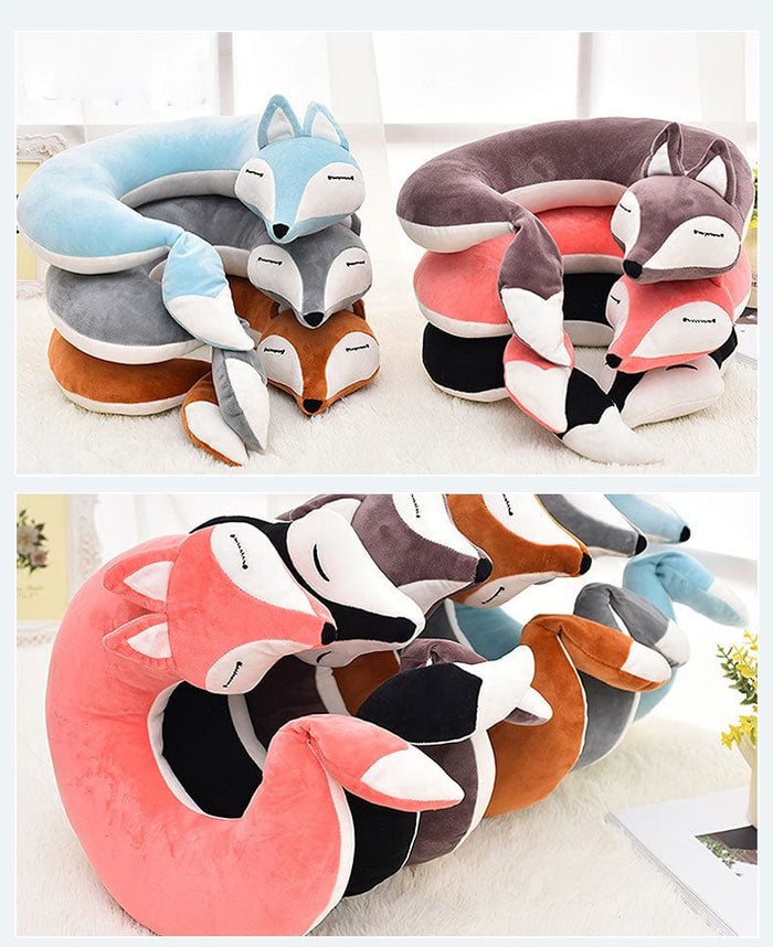 Gadget Gerbil U Shaped Fox Travel Neck Pillow
