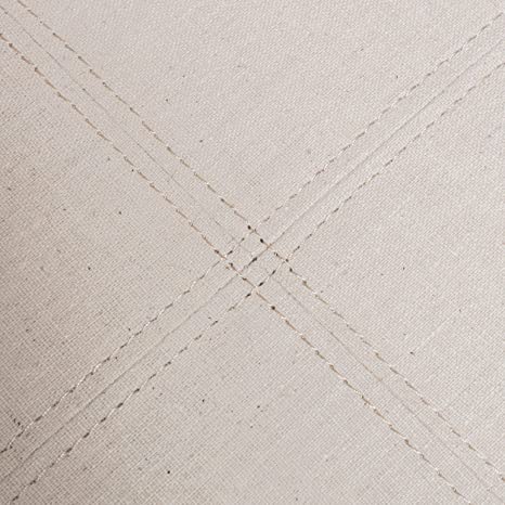 Fully Cushioned Fabric Ottoman with Storage -