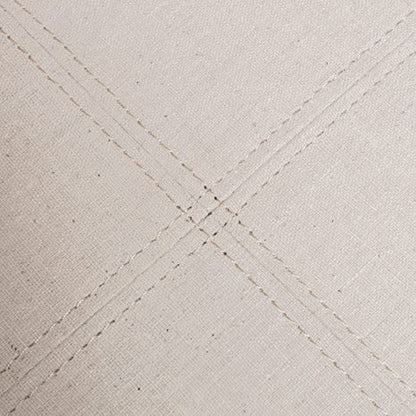 Fully Cushioned Fabric Ottoman with Storage -