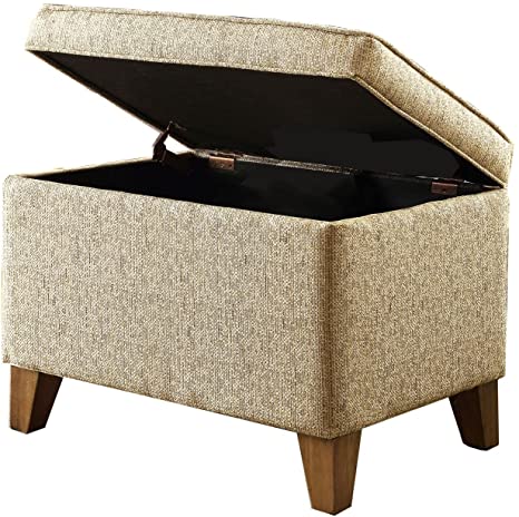 Versatile Storage Pouffe with Stylish Fabric Footrest Extra Seating for Living Room