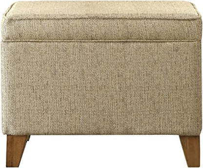 Versatile Storage Pouffe with Stylish Fabric Footrest Extra Seating for Living Room