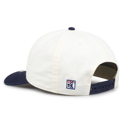 Villanova Original Bar snapback hat showing adjustable snap closure and The Game logo, rear view