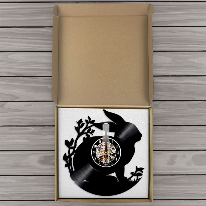 Gadget Gerbil Vinyl Record Rabbit Wall Clock