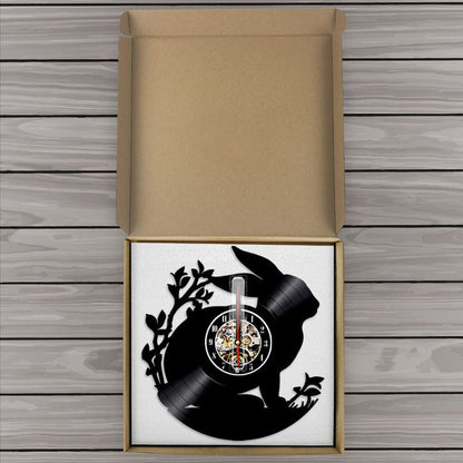 Gadget Gerbil Vinyl Record Rabbit Wall Clock
