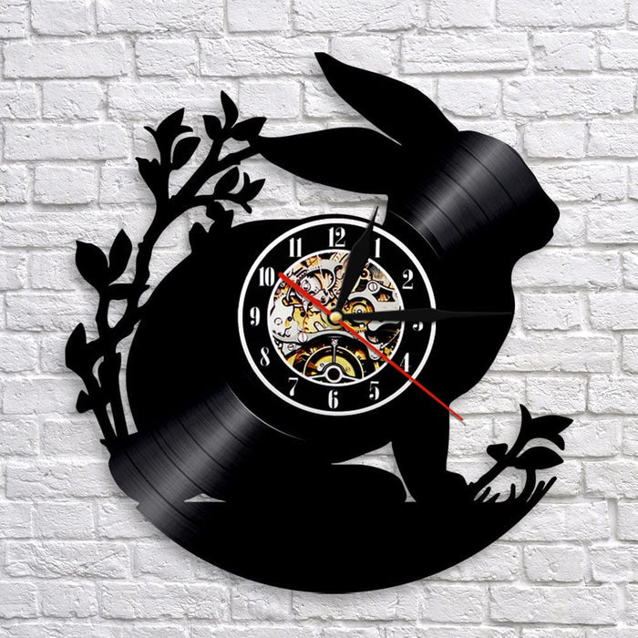 Gadget Gerbil Vinyl Record Rabbit Wall Clock