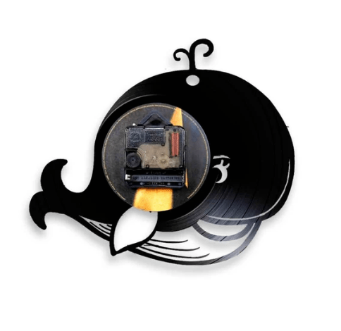 Gadget Gerbil Without LED Lights Vinyl Record Whale Wall Clock