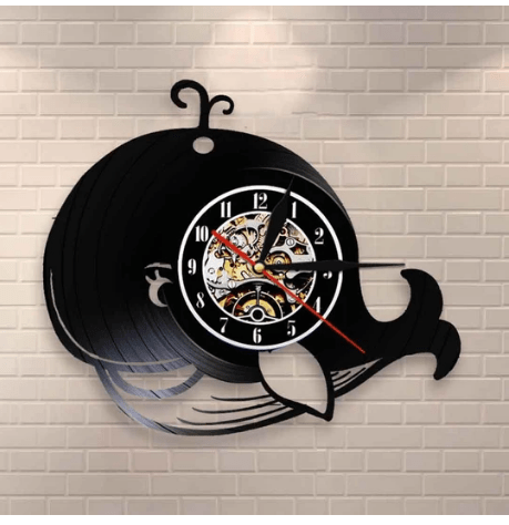 Gadget Gerbil Vinyl Record Whale Wall Clock