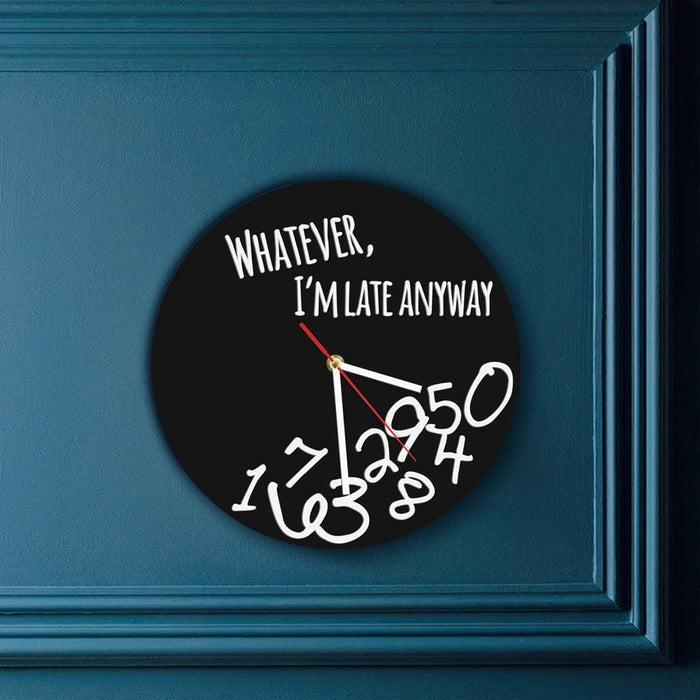 Gadget Gerbil Vinyl Record Whatever I'm Late Anyways Wall Clock