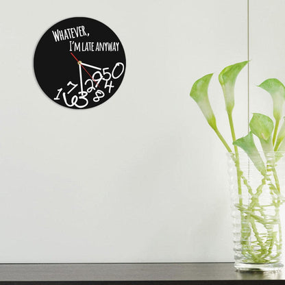 Gadget Gerbil Vinyl Record Whatever I'm Late Anyways Wall Clock