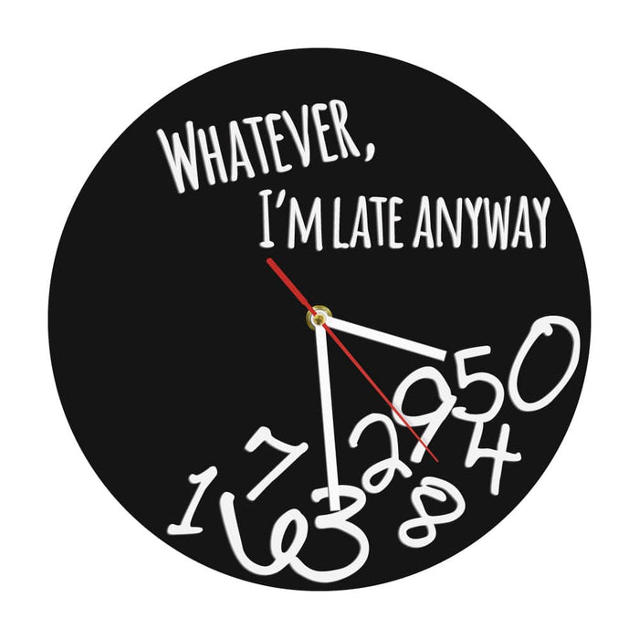 Gadget Gerbil Vinyl Record Whatever I'm Late Anyways Wall Clock