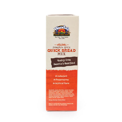 Wanda's Organic Pumpkin Spice Quick Bread Mix | Pack of 2 | 9.5 oz | Heartland Gourmet | 1402