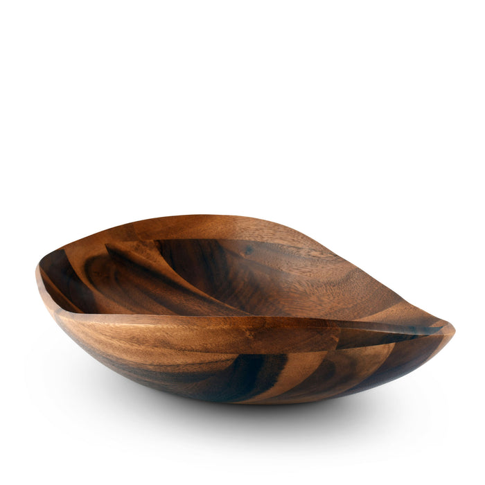 Arthur Court Wave Pattern Large Acacia  Wood Salad Bowl Product Image