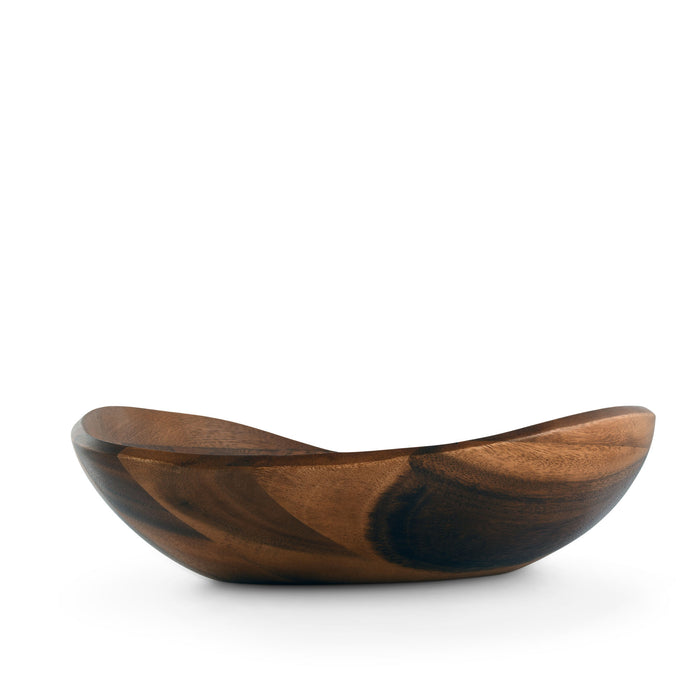 Wave Pattern Large Acacia  Wood Salad Bowl