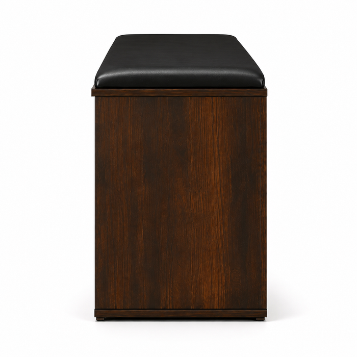 Wooden Storage Cabinet with Multi-Purpose Shoe Storage, Silent-Close Doors for Modern Homes