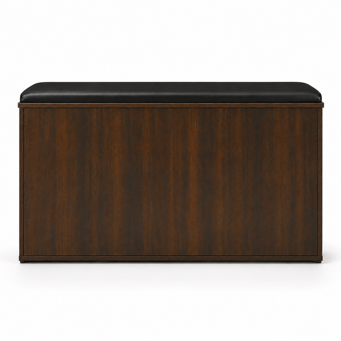 Wooden Storage Cabinet with Multi-Purpose Shoe Storage, Silent-Close Doors for Modern Homes