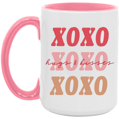 XOXO Hugs & Kisses ceramic coffee mug