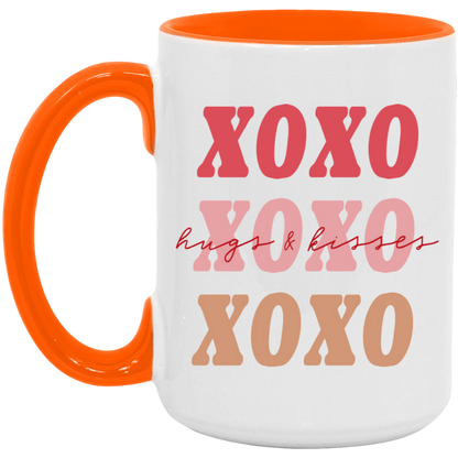 XOXO Hugs & Kisses ceramic coffee mug, product photo 3