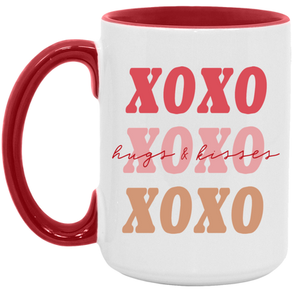 XOXO Hugs & Kisses ceramic coffee mug, product photo 4