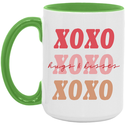 XOXO Hugs & Kisses ceramic coffee mug, product photo 5